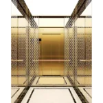 Bronze Mirror Framed Passenger Elevator