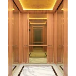 Modern Wooden Paneled Passenger Elevator