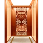 Rose Gold Floral designed Passenger Elevator