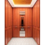 Rose Gold Wooden Paneled Passenger Elevator