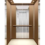 Bronze Stainless Steel Paneled Passenger Elevator